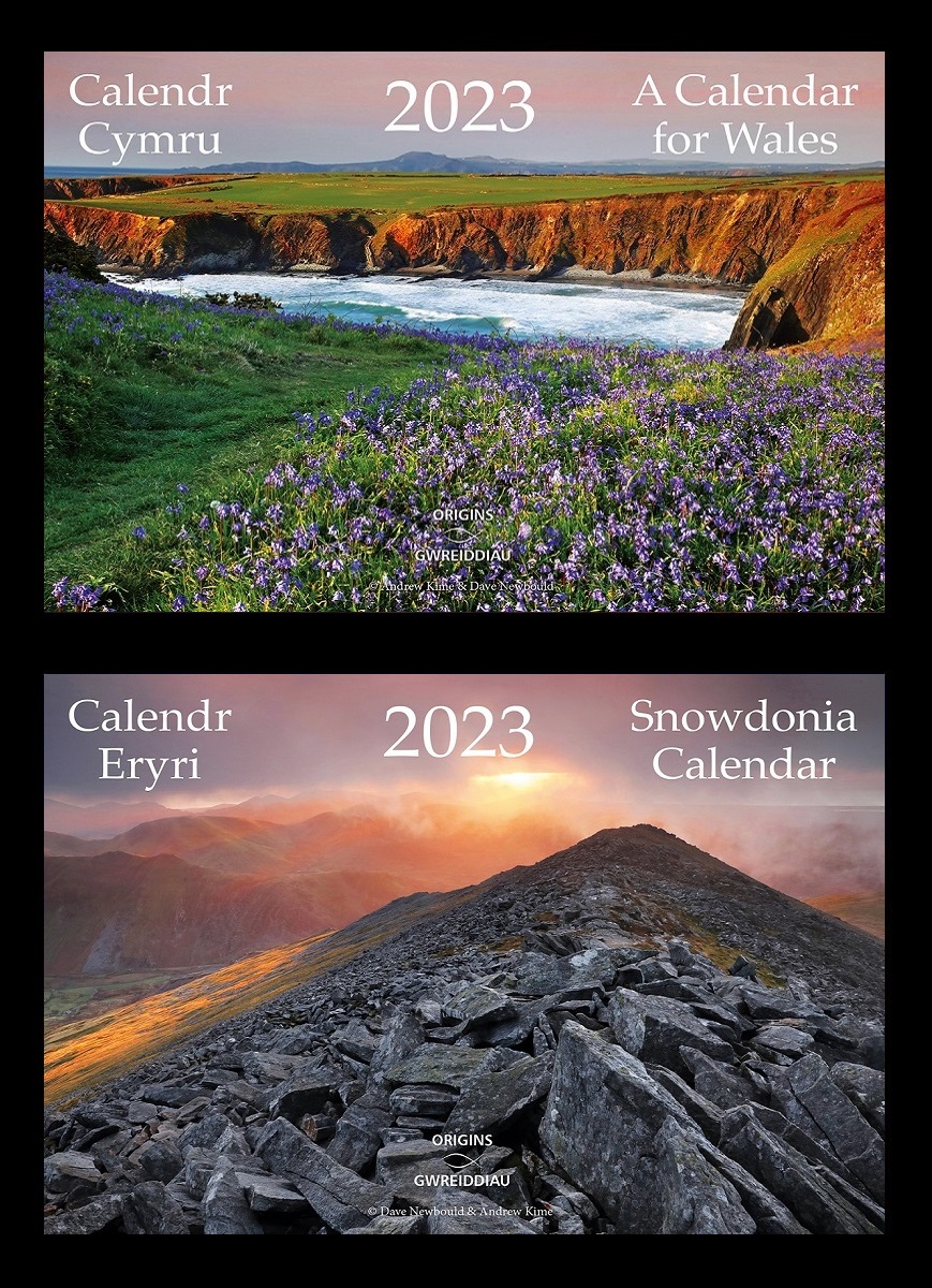 2 x 2023 Snowdonia Calendars & 2 x 2023 Wales Calendars with all-board envelopes