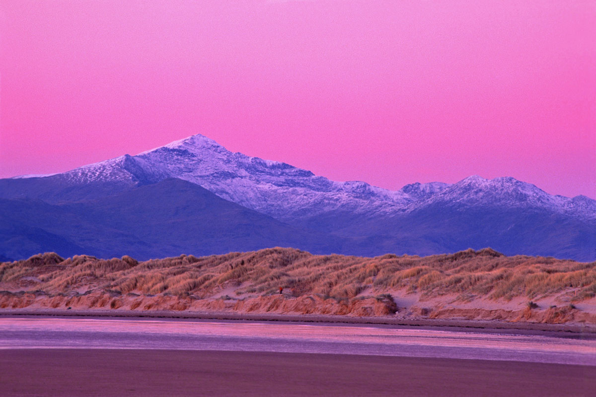 Snowdon from Harlech Beach