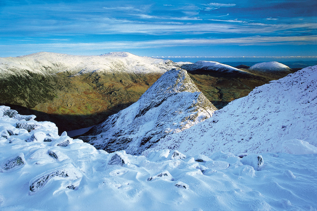 Tryfan and the Carneddau from the Glyders