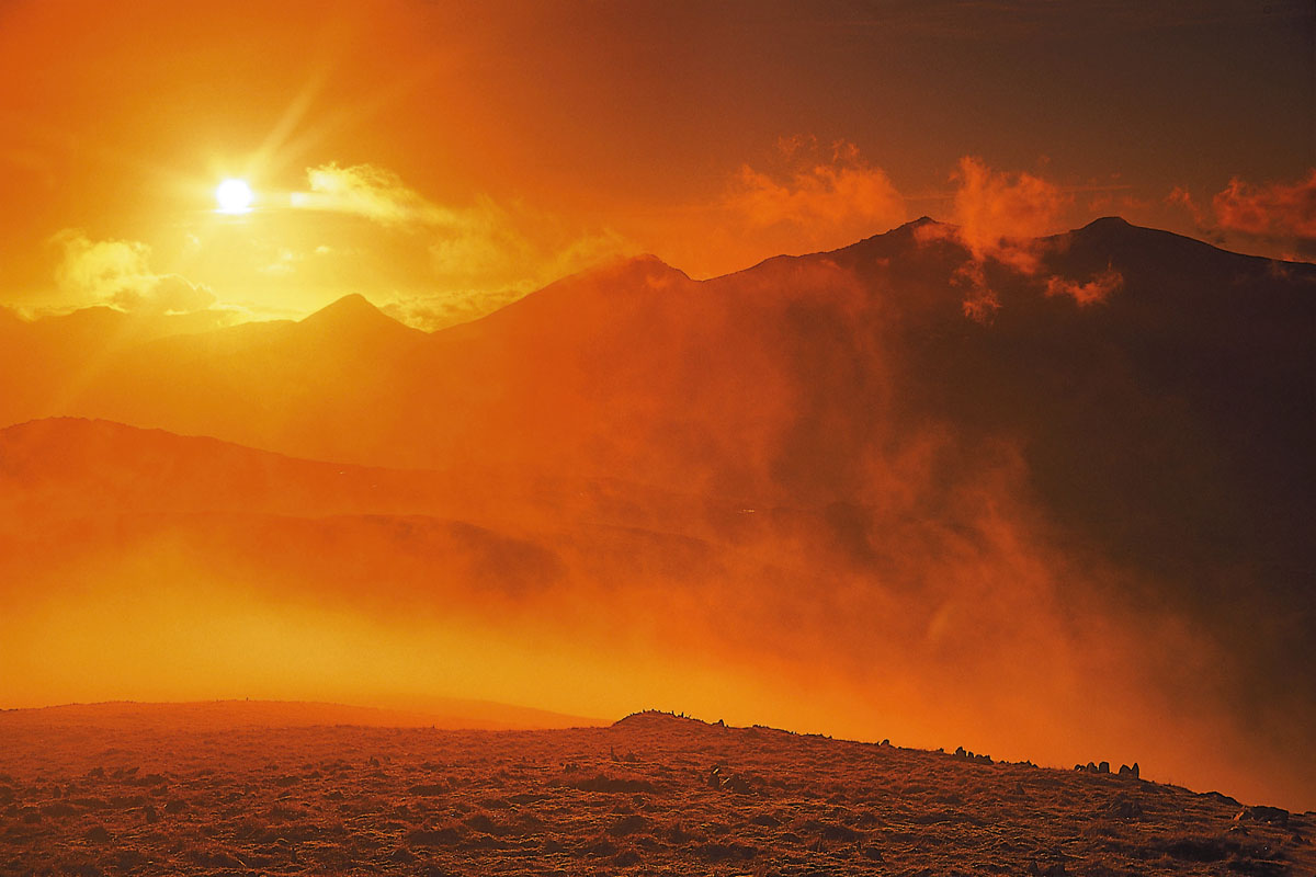 Snowdon at sunset - seen from Moel Siabod