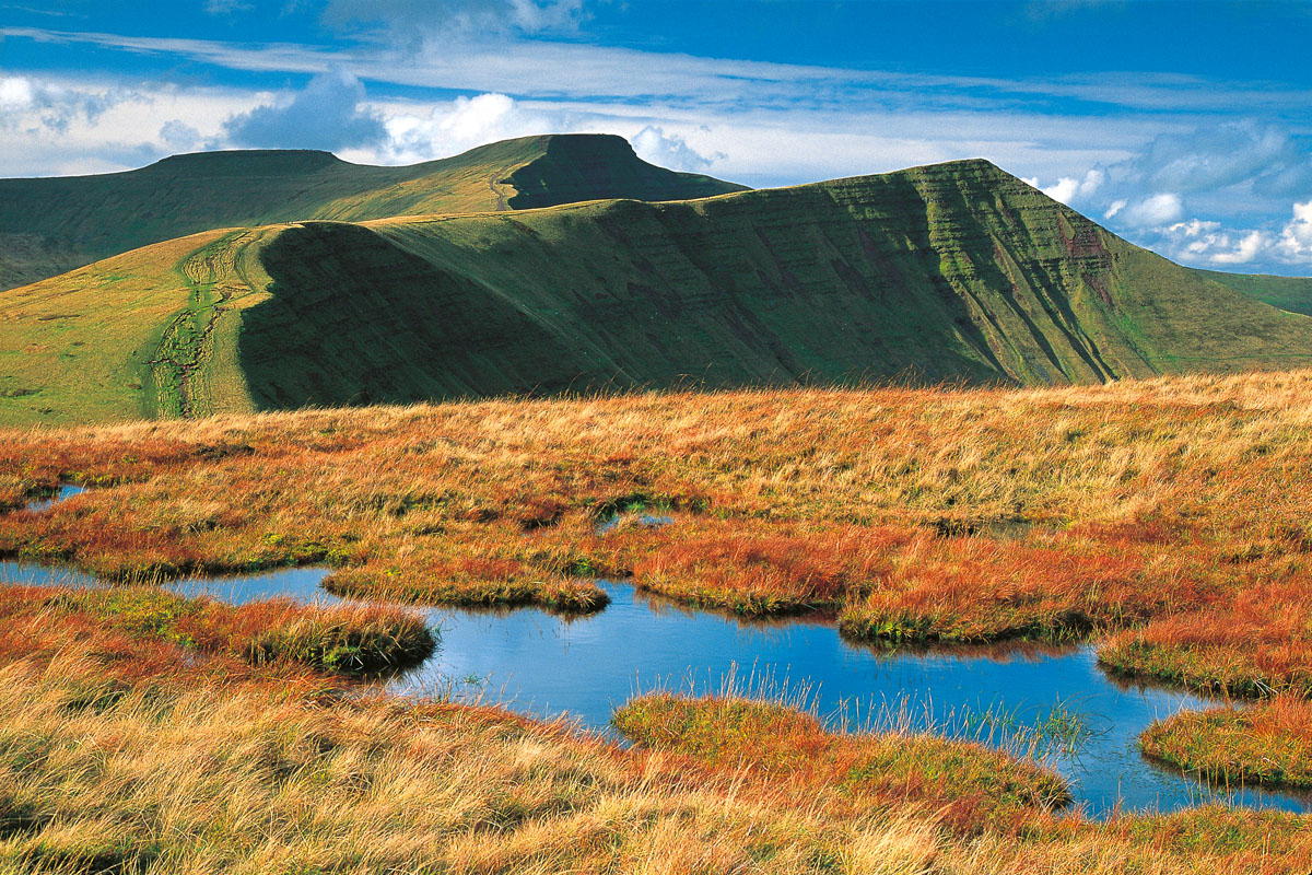 Corn Du, Pen y Fan and Cribyn from Fan y Big