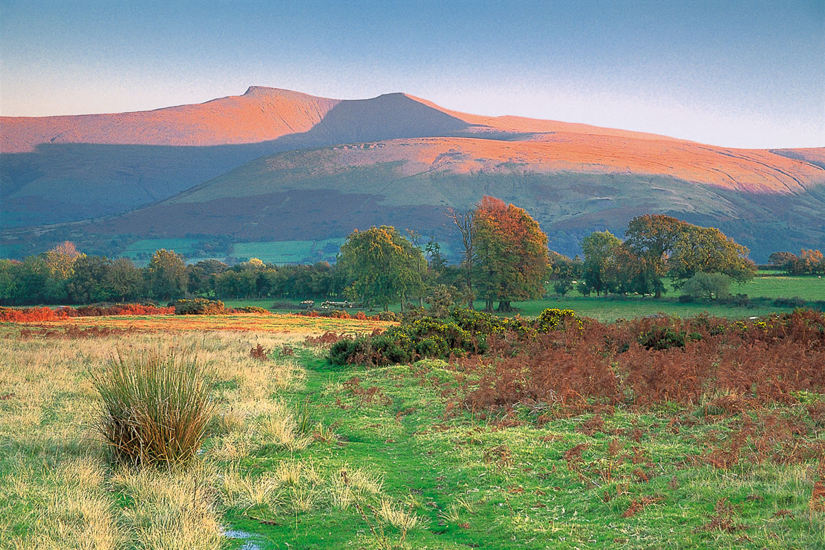 Evening light on the Brecon Beacons