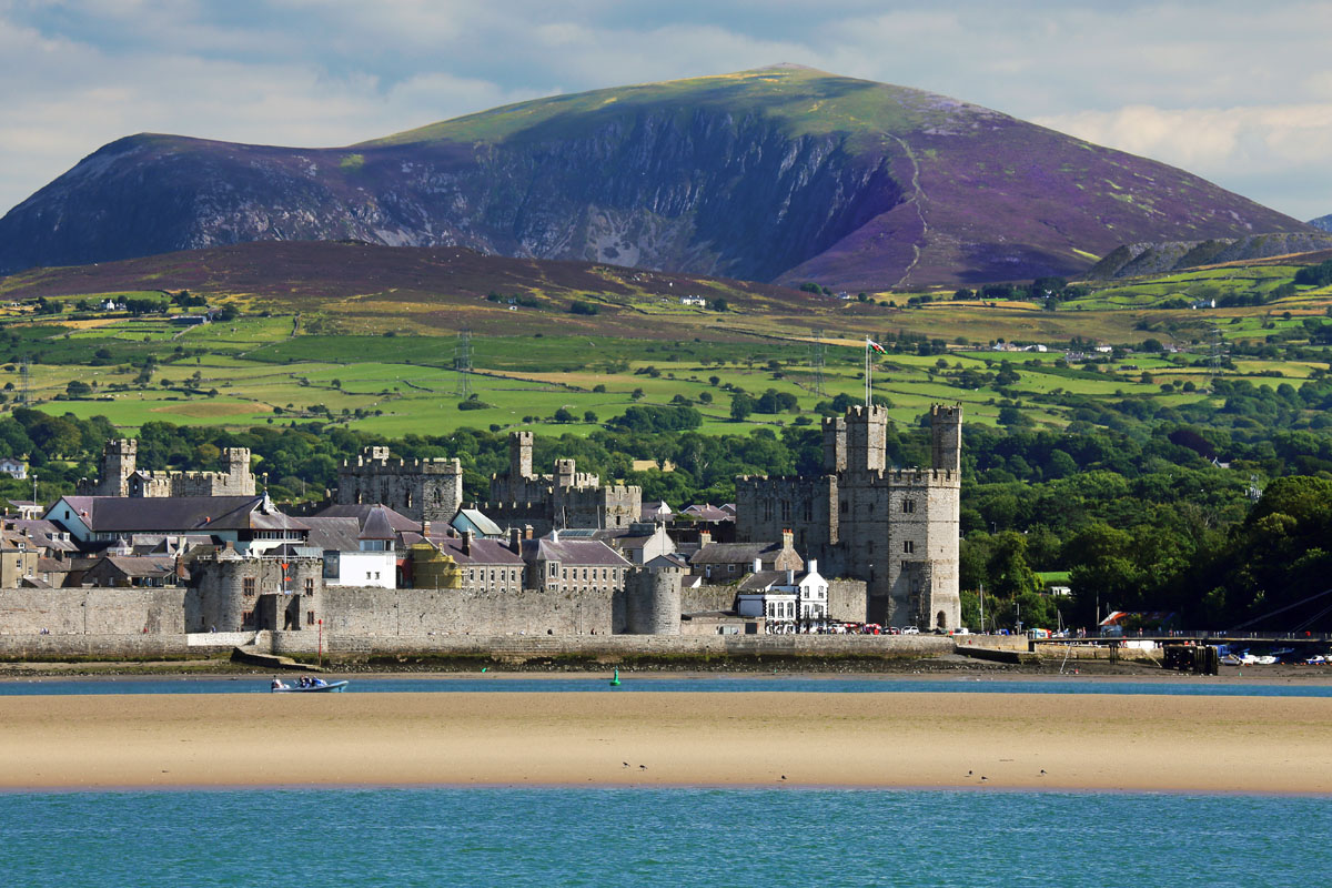 Caernarfon Castle and Mynydd Mawr