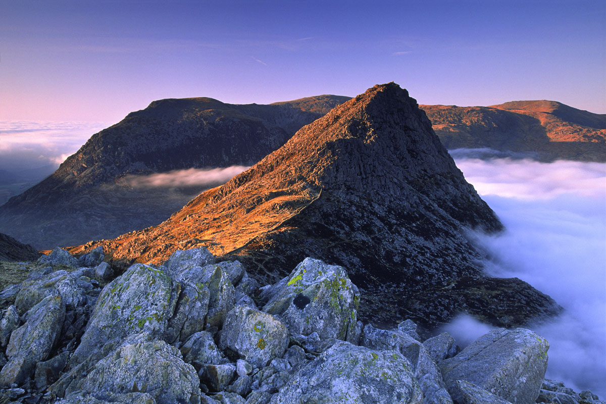 Evening light on Tryfan and the Carneddau