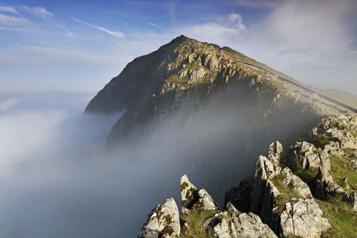 Approaching the summit of Snowdon