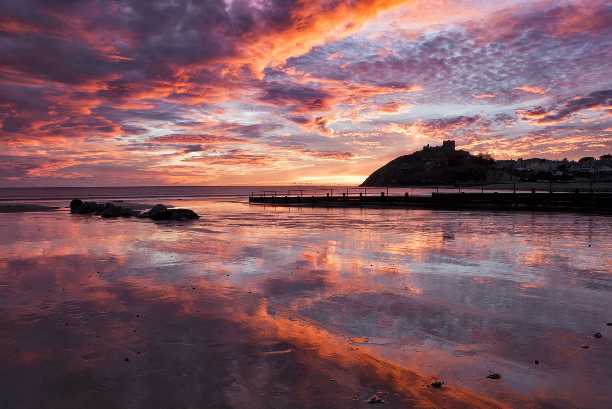 Criccieth on fire