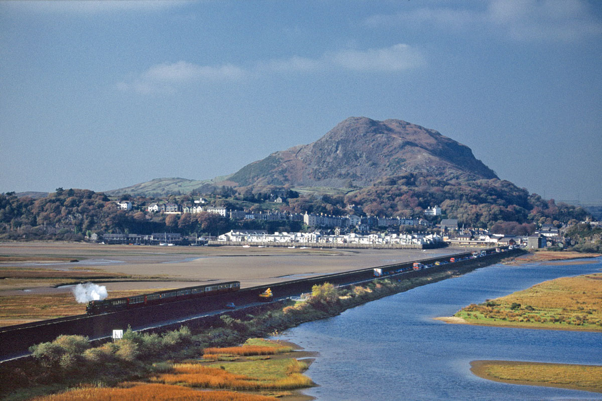 Porthmadog  with the Cob and Ffestiniog Railway