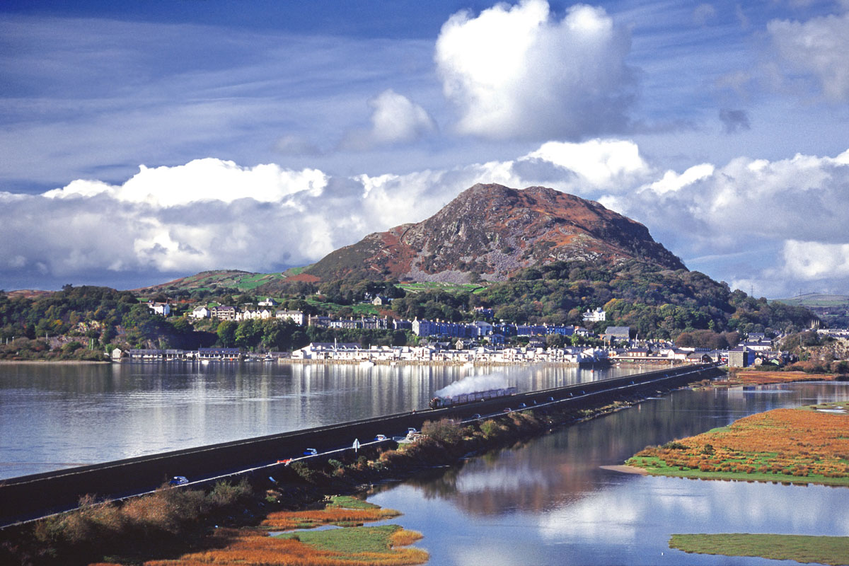 Porthmadog with the Cob and Ffestiniog Railway