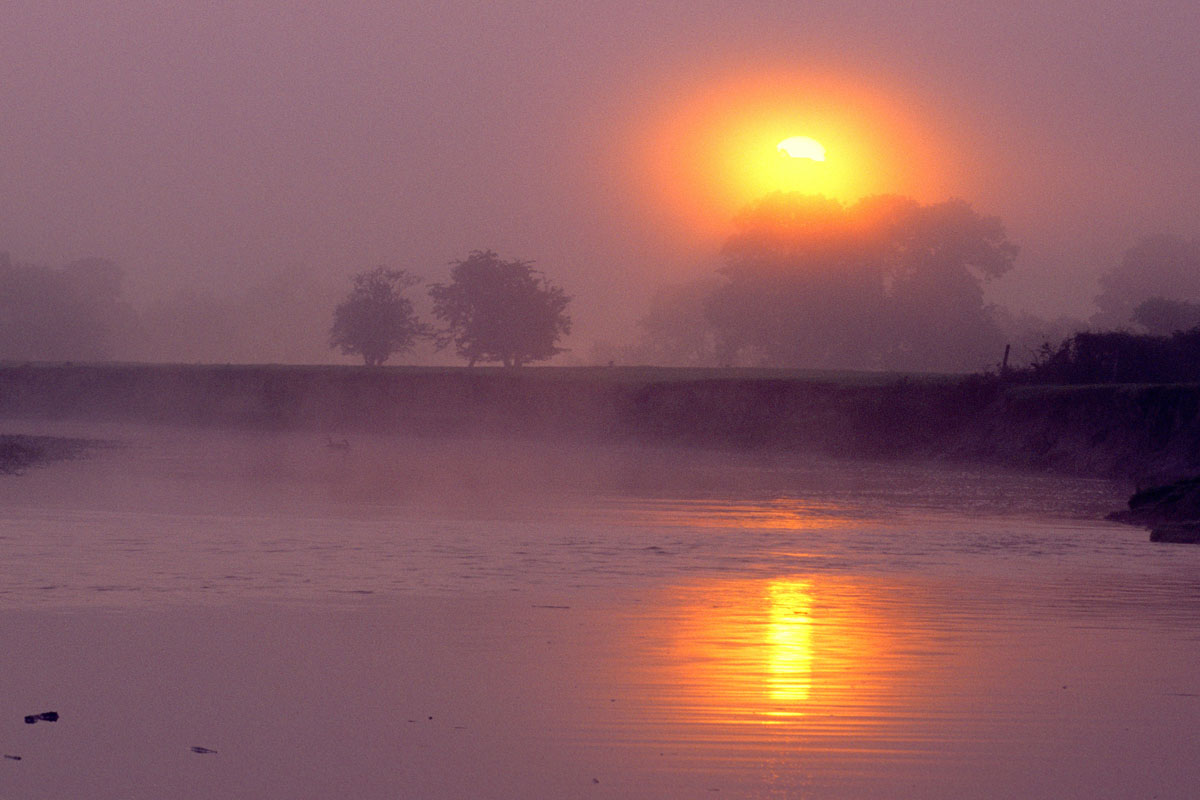 Sunrise on the River Severn - near Newtown