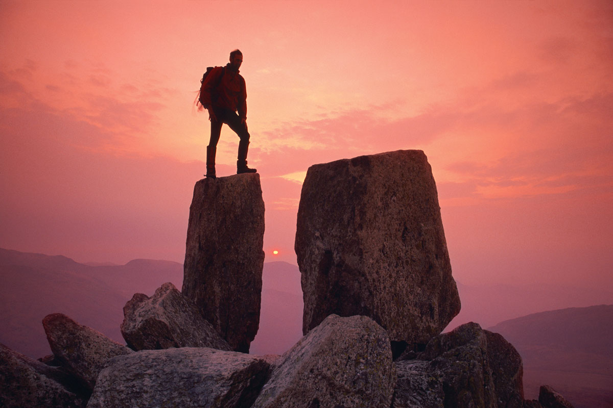 Adam and Eve at sunrise, Tryfan summit