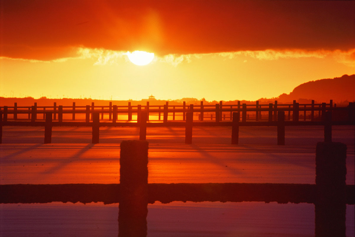 Sunrise, Rhyl seafront