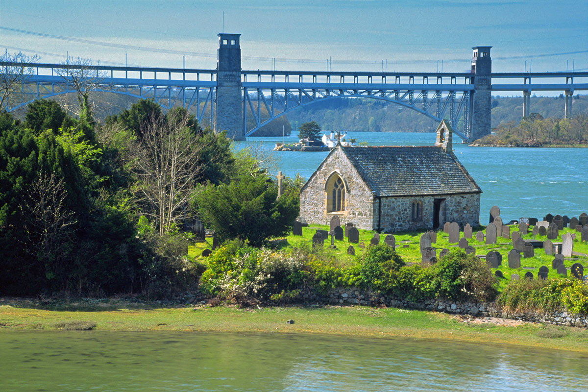 St Tysilio's Church and Britannia Bridge