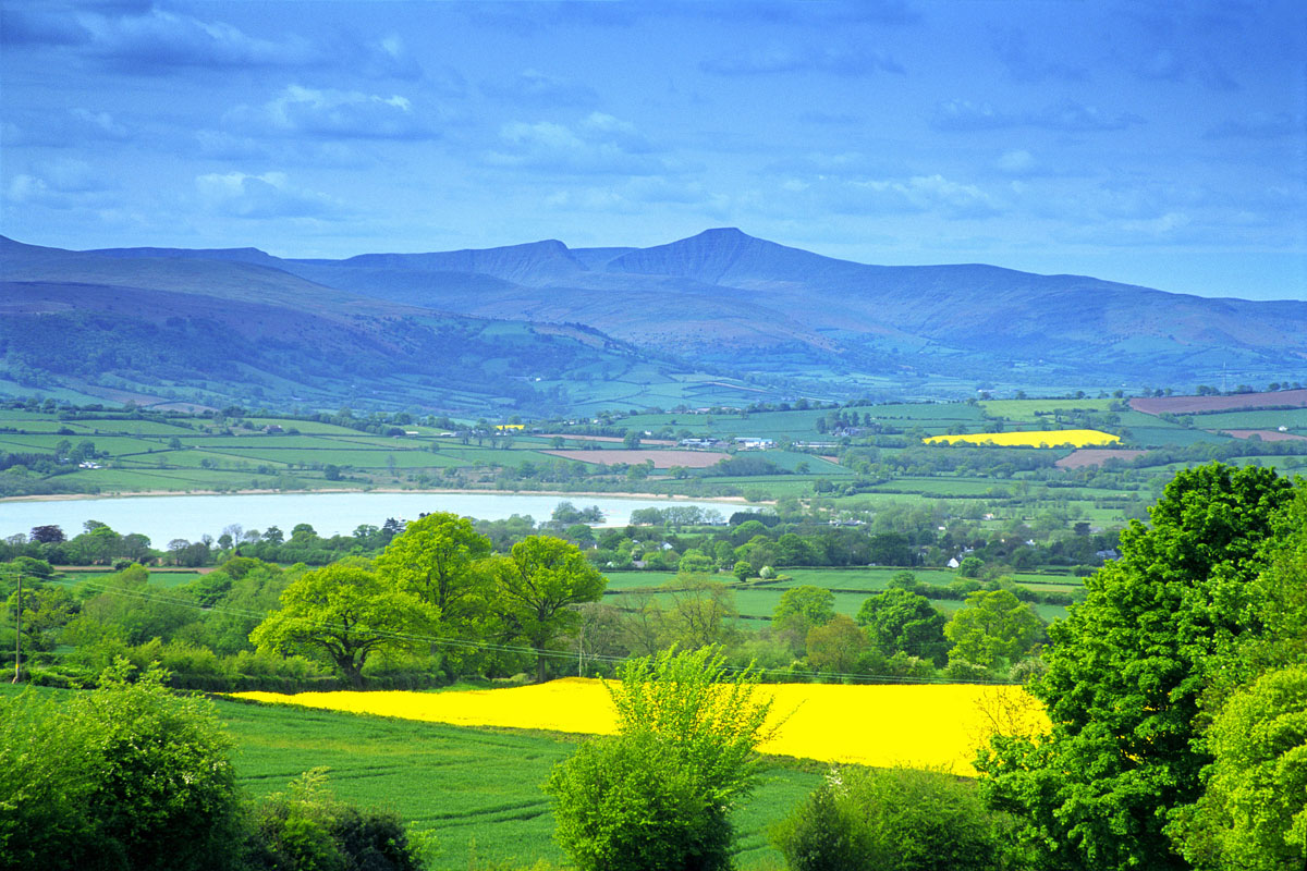 The Brecon Beacons and Llangorse Lake