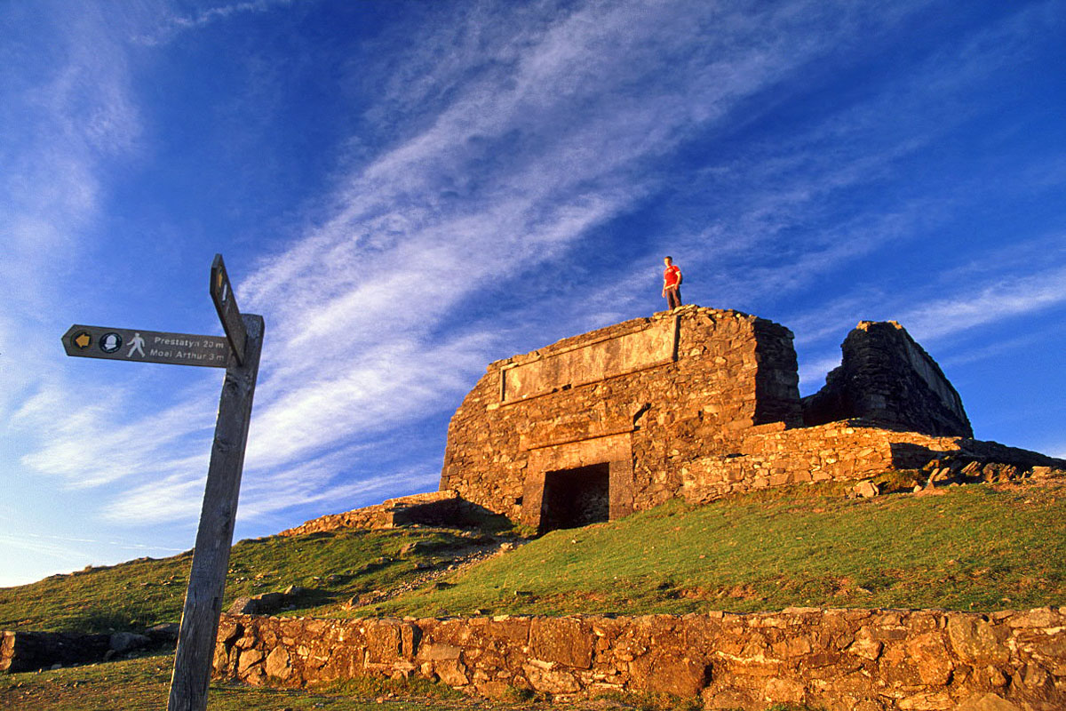 Moel Famau, The Jubilee Tower at sunset