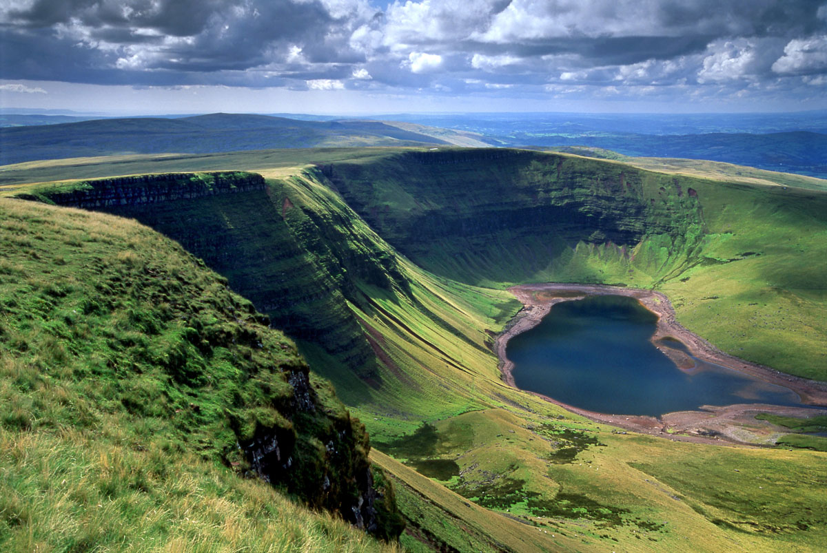 Llyn y Fan Fach from Picws Du, Carmarthen Fan