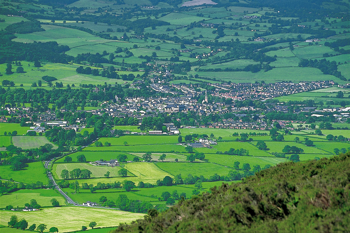 Ruthin from Moel Famau