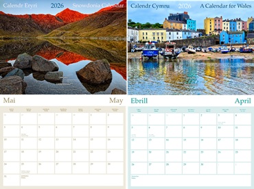 2026 - Combo Purchase of 1 Snowdonia Calendar and 1 Wales Calendar