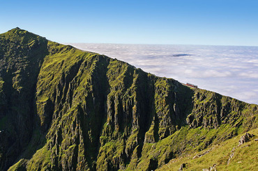 Climbing the final ridge