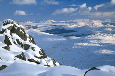 The Arenigs and Arans from Glyder Fach