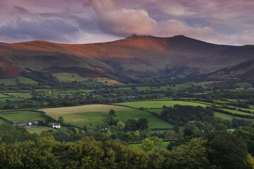 Last light on Pen y Fan and Corn Du