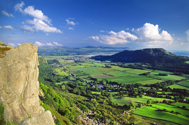 Birds-eye view over Porthmadog and Tremadog