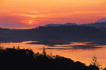 Sunrise over the Menai Straits and Bangor