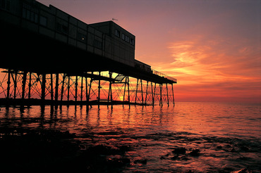 Aberystwyth Pier at sunset