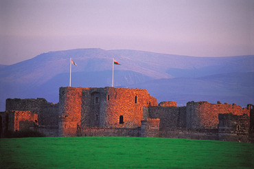 Beaumaris Castle at sunset