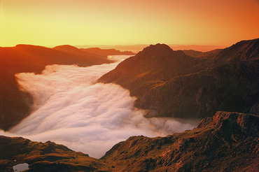 Daybreak over Tryfan and the Glyders