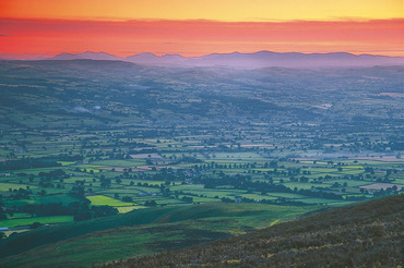 Snowdonia and the Vale of Clwyd from Moel Famau