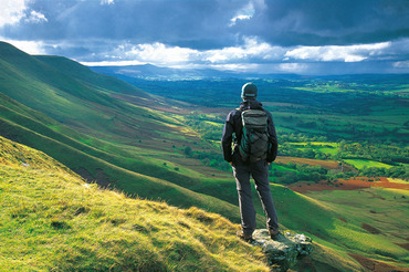 The Black Mountains northern escarpment, looking to Pen y Fan