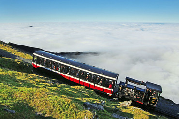 Snowdon Mountain Railway - approaching the summit