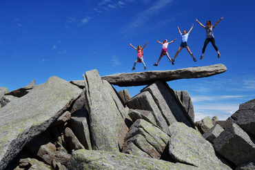 The Cantilever - jumping for joy!